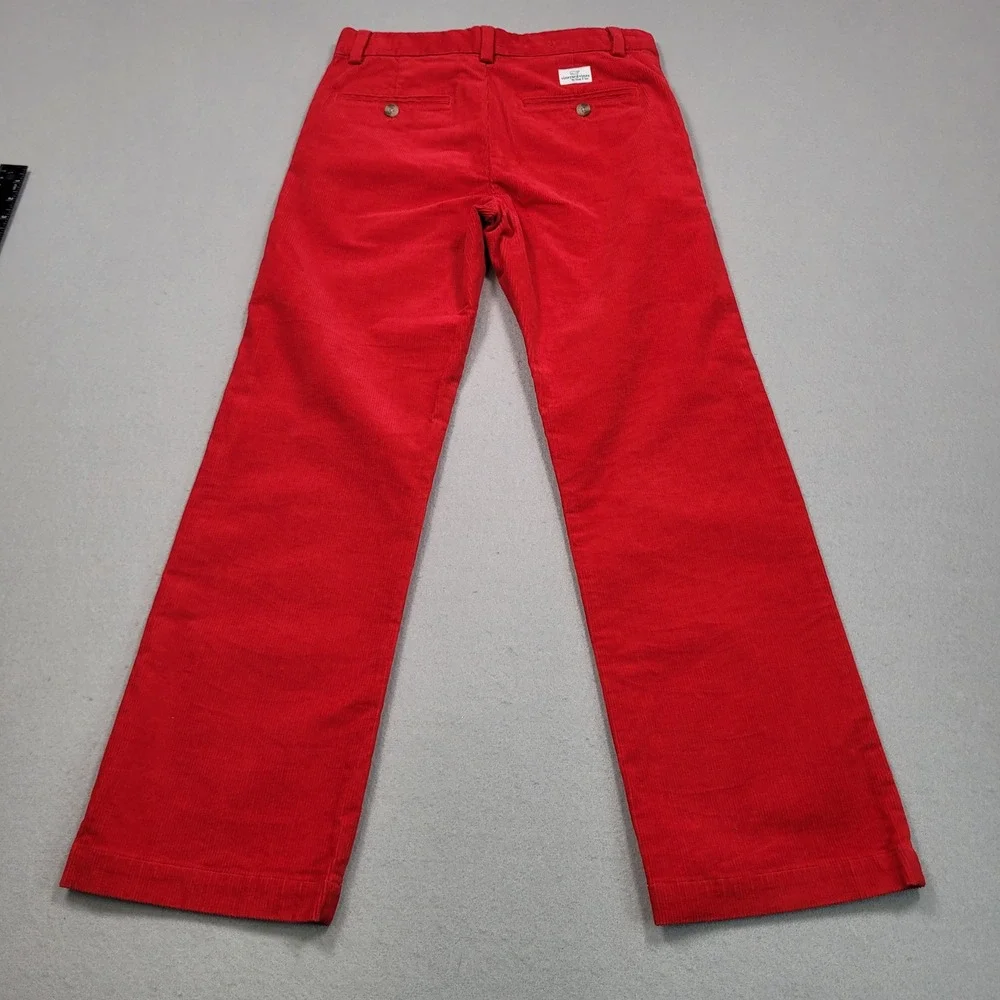 Vineyard Vines Boys‎ Red Corduroy Pants Size 16 Preppy Straight Leg Holiday